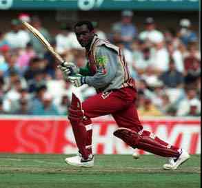 Vice-captain Carl Hooper square cuts for yet another boundary